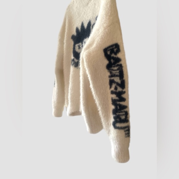 Sanrio Badtz Maru Fuzzy Sweater Forever 21 X Hello Kitty Women’s Sz Small NWOT - Picture 5 of 10